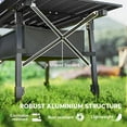 thumbnail image 5 of Outsunny 3ft Portable Camping Table, Adjustable Height Aluminum Small Folding Table with Storage Bag, Black, 5 of 9