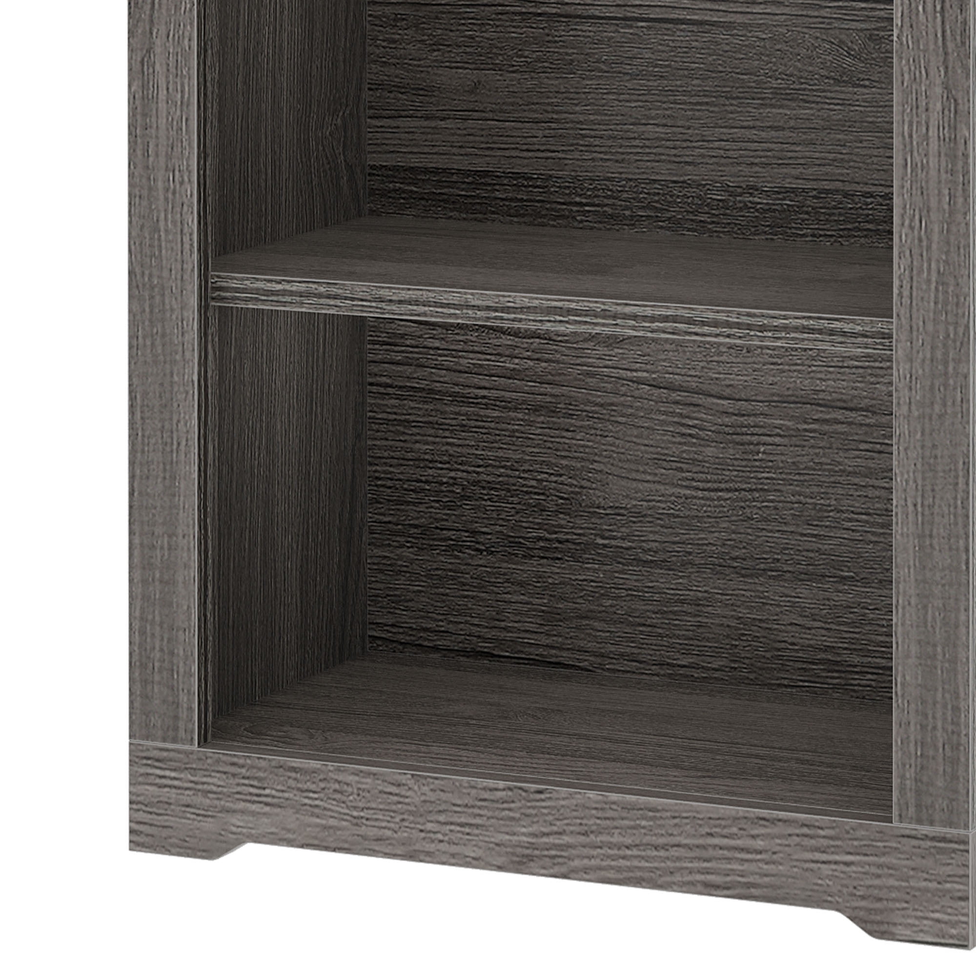 Craftian 5 Tiers Arched Bookshelf, 68.5" Tall Modern Bookcase Display Storage Rack Wooden Bookshelves, Gray