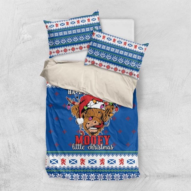 Scotland Christmas Bedding Set Mooey Xmas Highland Cow LT05