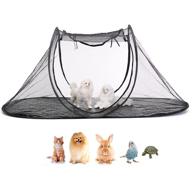 Cat Tent Outdoor Pet Camping Tent Playpens Cage For Dogs Cats,breathable Mesh Cat Enclosures For Cats And Small Animals, Patio, Outdoor