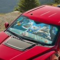 thumbnail image 5 of Xixirimido Car Windshield Sun Shade Car Sun Visor Block UV Rays Foldable Automotive Windshield Sunshades Front Window Sun Blocker Keep Your Vehicle Cool, Sharks Fishes Undersea, 5 of 8