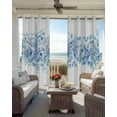 thumbnail image 4 of Blackout Curtains for Bedroom, Blue Eucalyptus Leaves Room Darkening Window Drapes for Living Room, Spring Summer Botanical Floral Thermal Insulated Grommet Curtains, 42x54 inch, 2 Panels, 4 of 9