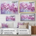 thumbnail image 4 of Designart "Blooming Purple Pansies" Flower Field Floater Framed Wall Art Prints, 4 of 5