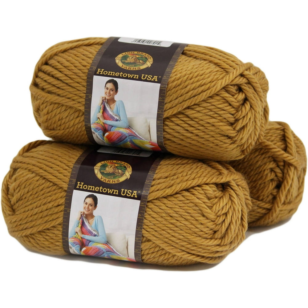 Lion Brand Yarn Hometown USA Acrylic Yarn, 3Pack