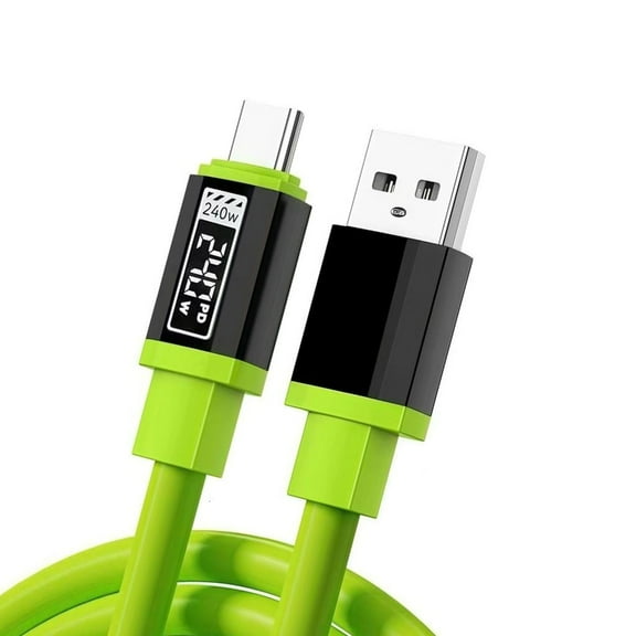 240W USB C Charging Cable 1.5m Anti Twist Silicone Coating Wide Connection
