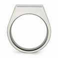 thumbnail image 2 of Titanium Polished and Brushed Signet Ring Size: 11; for Adults and Teens; for Women and Men, 2 of 7