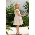 thumbnail image 4 of Happy Town Toddler Baby Girl Boho Dress Linen Ruffle Sleeveless Casual Dress, 4 of 9