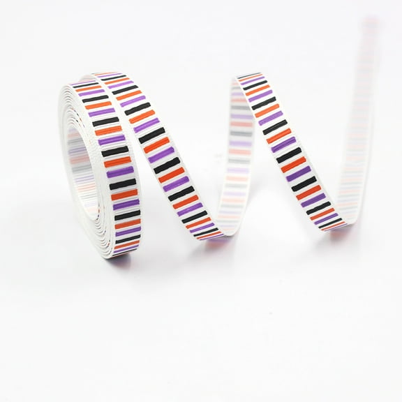 XmhyTop 5 Yards Halloween Ribbon Spider Web Skull Pumpkin Ribbons,for Wreath Home Party DIY Craft Floral Bow Decoration Supplies-Style D