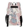 thumbnail image 3 of Large Clear PVC Backpack Heavy Duty See Through Backpack for Adults Work Travel, Vintage Cute Kitten Printed 12L, 3 of 8