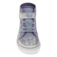 thumbnail image 4 of Disney Frozen Anna And Elsa High Top Canvas Sneakers. (Toddler Little Kids)Light Blue Lilac, Size: 12, 4 of 7
