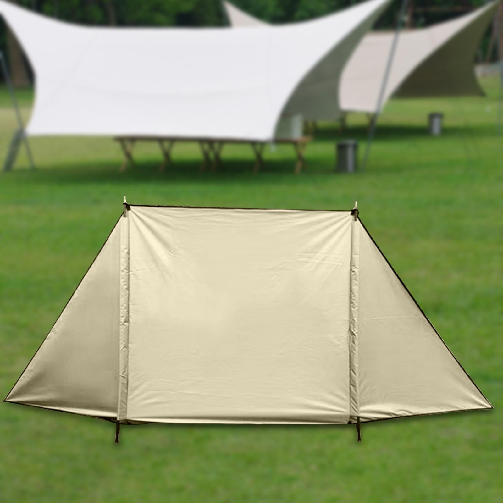 Wswqop Foldable Gas Stove Windshield Lightweight Wind Protection Canvas Outdoor Cooking Triangle 45cmx14cm