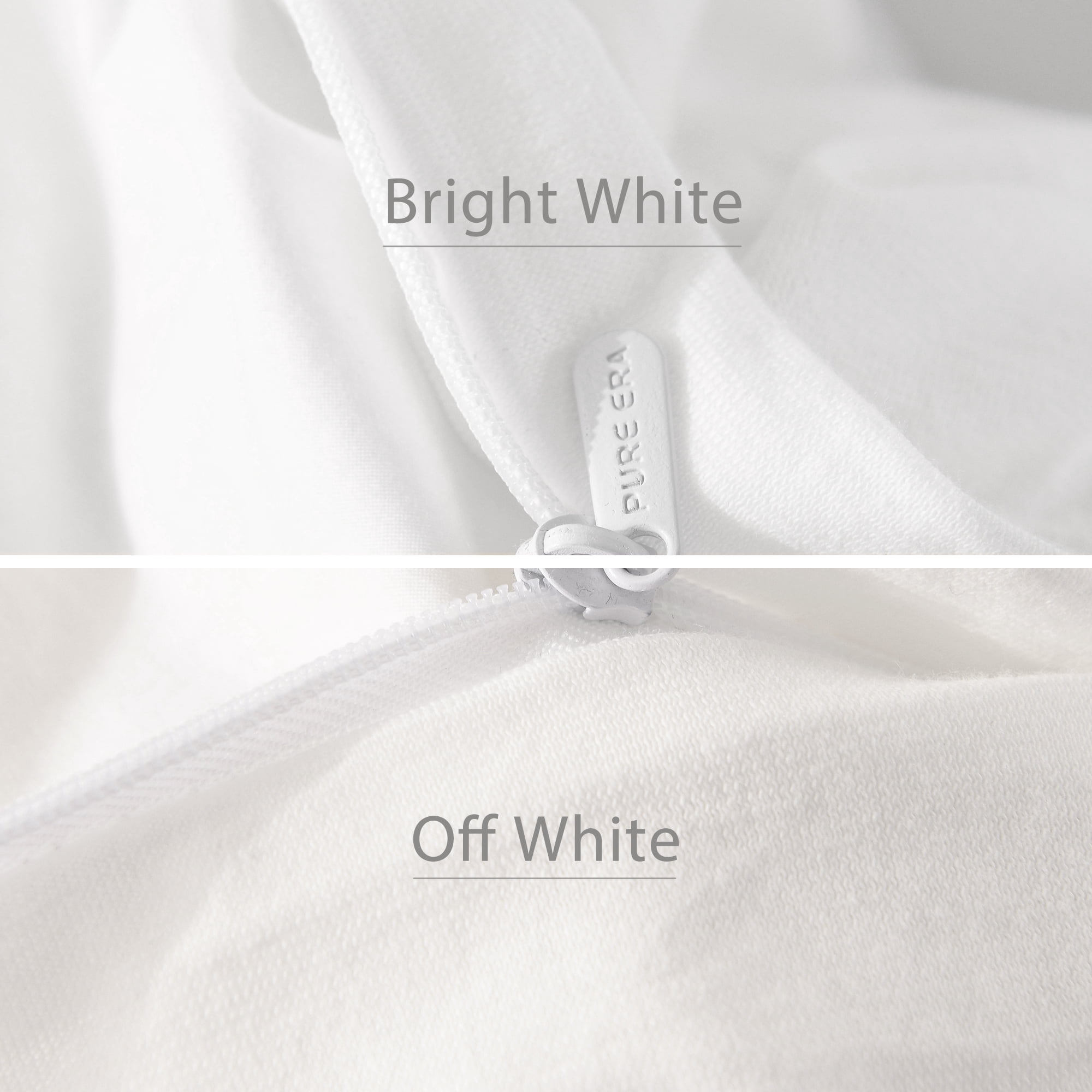 PURE ERA 3pc Duvet Cover Set-Jersey Cotton 100% T-Shirt Cotton-Ultra Soft Breathable -King Size,Bright White