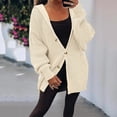 thumbnail image 2 of Vedolay Long Cardigans for Women Button Down Long Sleeve Soft Knit Cardigan Coat 2023 Beige,L, 2 of 5