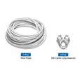 thumbnail image 3 of Uxcell 5/16 Clear Vinyl Coated Wire Rope 49ft Galvanized Steel with 4PCS M8 Loop Sleeves, 3 of 7