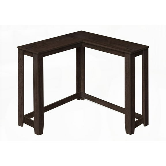 Narrow Corner Accent Table for Entryway & Bedroom, Brown Laminate, Modern Contemporary Design