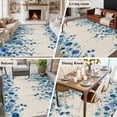 thumbnail image 5 of Area Rug for Living Room, Spring Blue Floral Non-Slip Indoor Large Carpet for Bedroom/Dining Room, Farmhouse Weeping Floral Leaves Burlap Washable Low-Profile Rectangle Floor Runner Rugs - 5 x 7 Ft, 5 of 7