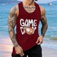 thumbnail image 2 of JAKANYQ Gilet pour Hommes Vêtements de Course d'Été Imprimé Baseball Style Moderne, TG, 2 of 4