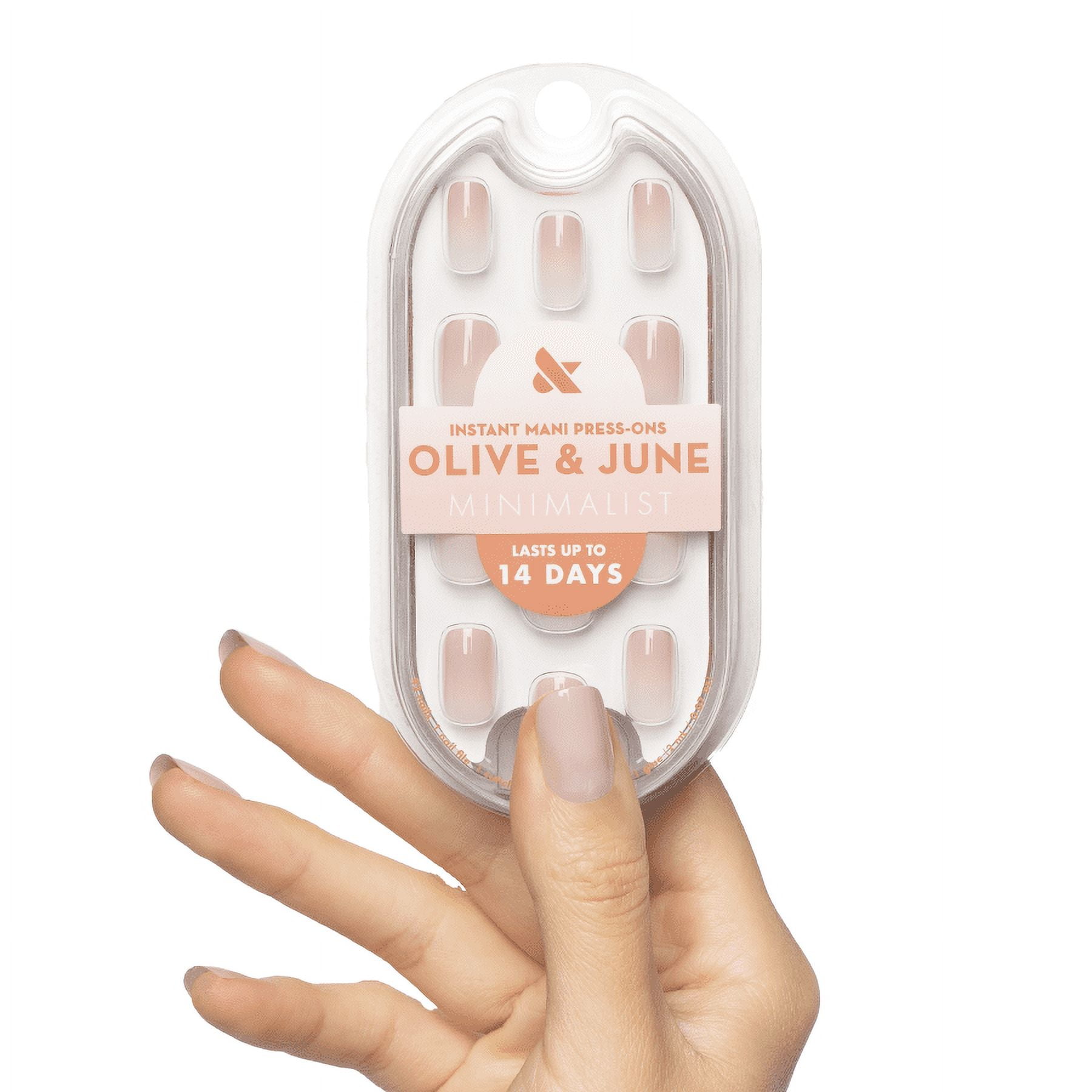 Olive & June Instant Mani Minimalist Short Squoval Press-on Nails, Cdj Syrup Gradient, 42 Pieces
