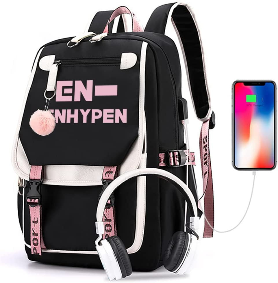 Kpop ENHYPEN School Backpack Merchandise, ENHYPEN Book Bag Casual