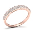 thumbnail image 2 of CARATS FOR YOU 1/2 cttw White Natural Diamond In 14K Rose Gold Plated Women's Weddings Band Rings (0.52 Carat, I-J Color, I2-I3 Clarity), Ring Size-5.5, 2 of 7