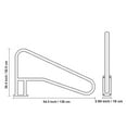 thumbnail image 5 of KFFKFF Swimming Pool Handrail, Dimensions 54 x 36 inches, Composed of Stainless Steel and Accompanied by a Base Plate, Suitable for Both Indoor and Outdoor Pools, Safety Railing for Pool Decks, 5 of 9