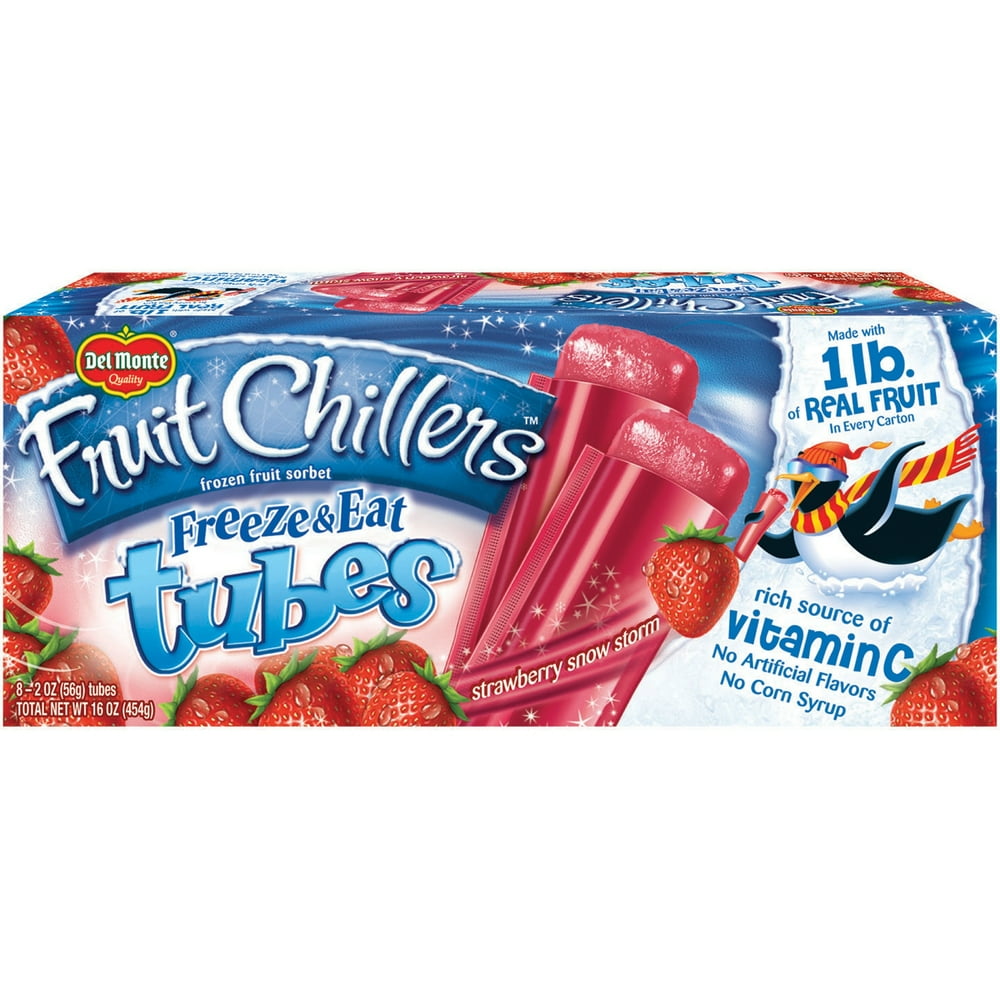 Del Monte Foods Del Monte Fruit Chillers Frozen Fruit Sorbet Treat, 8 ea