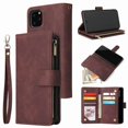 thumbnail image 5 of Funda tipo billetera oso de fresa compatible con iPhone 12 Pro Max 6.7 pulgadas rojo vino, 5 of 5