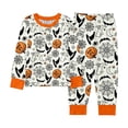 thumbnail image 4 of JAJAHO Halloween Kids Pajamas Boy Girl Long Sleeve Top And Pants Set Pumpkin Ghost Sleepwear 2 Piece Set 2-10Y, 4 of 4
