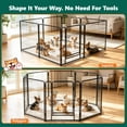 thumbnail image 2 of WLLJOY Dog Playpen, 32 Inch 8 Panels Heavy Duty Metal Pet Fence for Indoor/Outdoor, Large Dog Exercise Pen for RV Camping/Yard/Garden, Black, 2 of 10