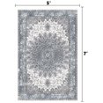 thumbnail image 3 of 5’x7’Area Rugs for Living Room Non Slip Washable Low Pile Vintage Carpets Blue, 3 of 7