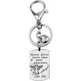 thumbnail image 1 of HAHDAXIA Never Drive Faster Than Your Guardian Angel Can Fly Keychain Bracelet New Driver Gift Sweet 16 Gift, 1 of 6