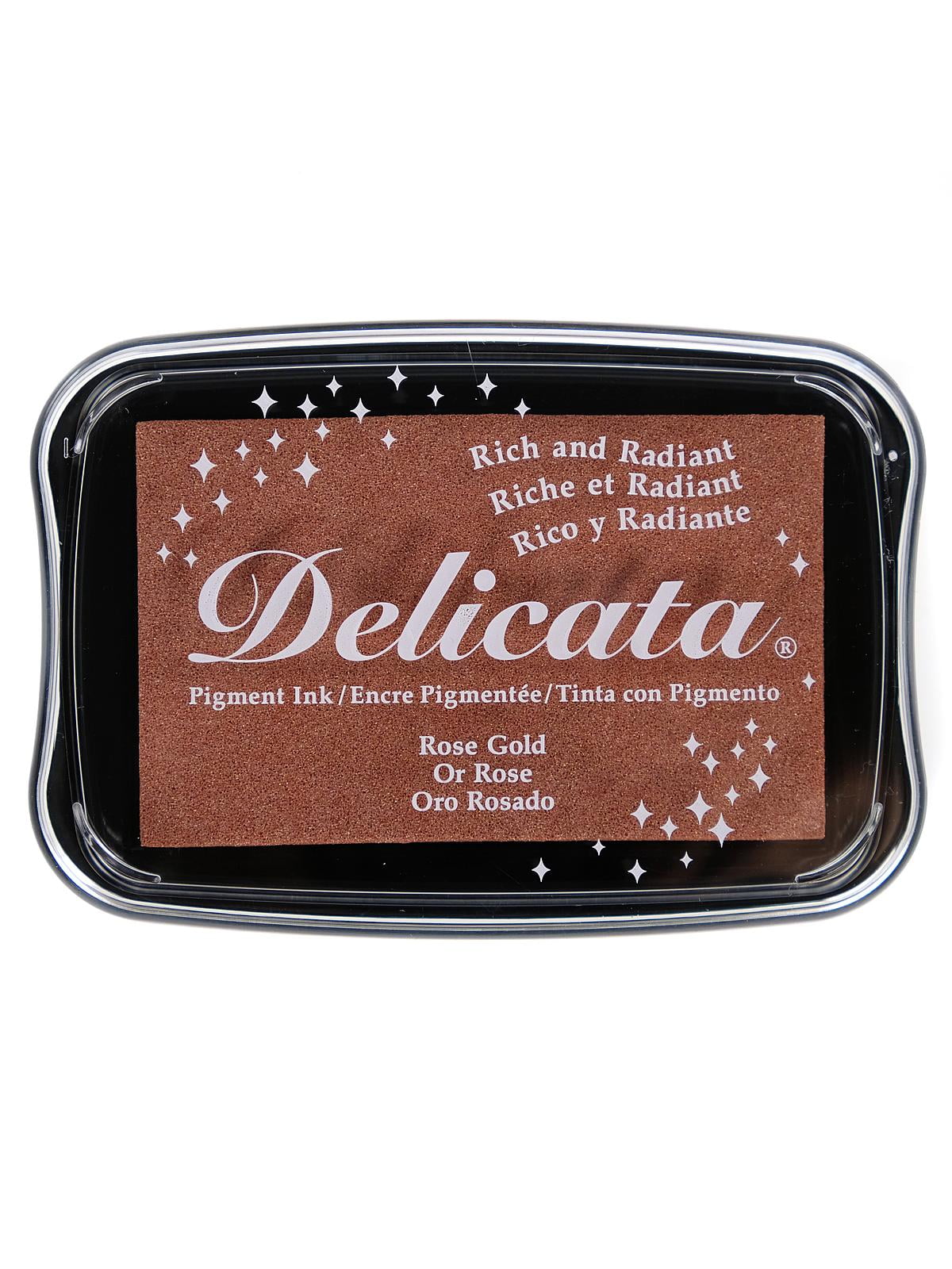Delicata Pigment Ink 3.75 in. x 2.625 in., full-size pad, rose gold (pack of 2)