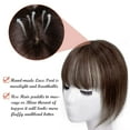 thumbnail image 3 of Maytalsory Coiffe pour Femmes, Extension de Frange Sans Couture, Perruque Invisible avec Clip, Fibre Résistante aux Hautes Températures, Couvre-Chef pour Cheveux Clairsemés, Brun, 3 of 6