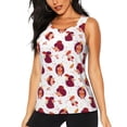 thumbnail image 1 of Fotbe Cartoon Hedgehogs Blusas Sin Mangas para Mujer – Estilo Casual, Corte Suelto, Slim-Fit, Cuello Redondo Deportivo, Tops de Verano para Gimnasio y Yoga-Small, 1 of 7