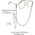 thumbnail image 6 of ChainsHouse Glasses Strap Bead Chain for Women Men Black Sun Eye Glasses Holder Fashion Jewelry Gift, 6 of 6