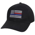 thumbnail image 2 of Rothco 16977 Thin Blue Line & Red Line Low Profile Flag Cap, 2 of 2