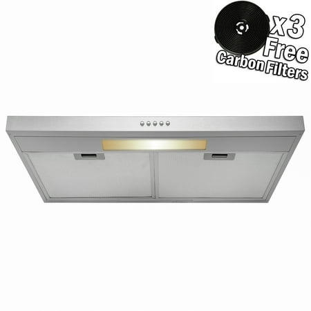 Akdy 30 Under Cabinet Stainless Steel Push Panel Kitchen Range Hood Akdy 30 Under Cabinet Stainless Steel Push Panel Kitchen Range Hood Cooking Fan W Carbon Filters