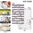 thumbnail image 2 of Coolnut Hand Towels Lavender Stripe Patterned 2 PCS, Cotton Bath Towel for Drying Face Hands Body Decorative Water Absorbent Lightweight Towels for Bathroom Ktichen Travel Gym, 16"x28", 2 of 6