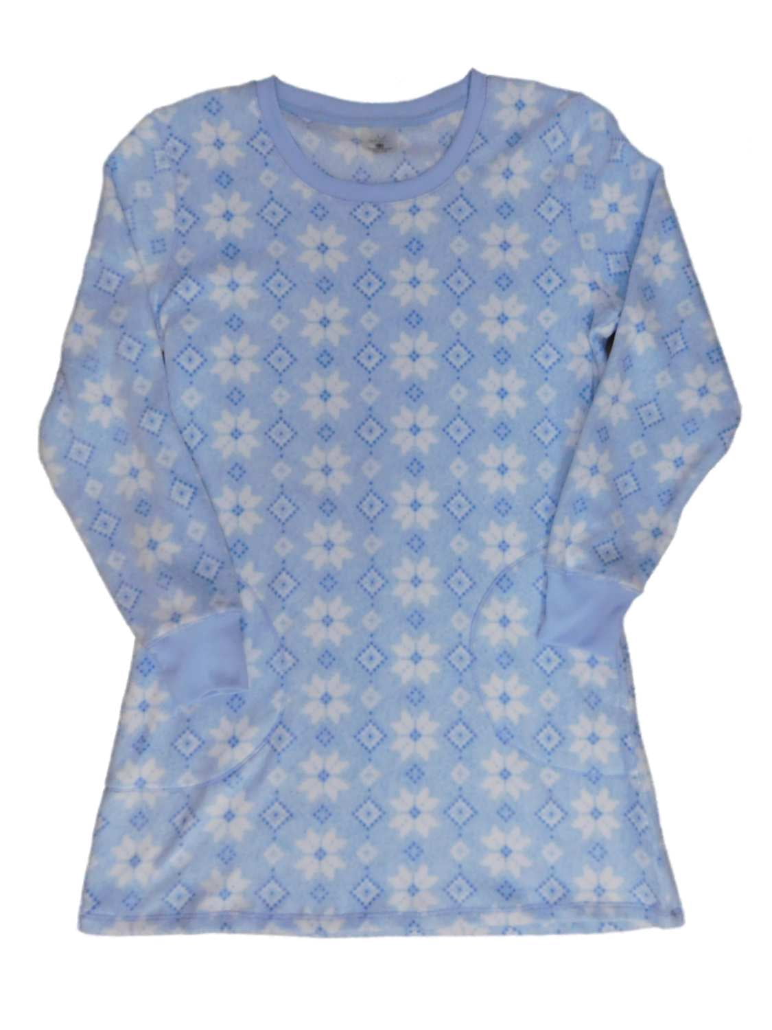 Womens Light Blue Snowflake Print 