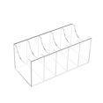 thumbnail image 1 of Acrylic Strap Organizer Clear Storage Keeper, Multi Slot Stand, Stackable Rack, Medium 5Grid Closet for Men Accessories, 1 of 5