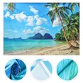 thumbnail image 2 of Summer Tropical Beach White Cloud Sky Backdrop Photography Background Cloth, 2 of 8