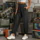 thumbnail image 5 of Pantalones De Chándal Para Mujer Pantalones De Chándal De Talle Alto Con Cordón De Bolsillo De Color Puro Pierna Recta Para Deportes Para Dama Para Ir De Compras ANGGREK Ropa, 5 of 8