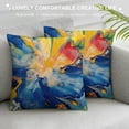 thumbnail image 3 of Orinice Flowers Graphic Decorative Cushion Throw Pillow Cover for Home Couch Living Room Bed Sofa 12x12in, 3 of 5