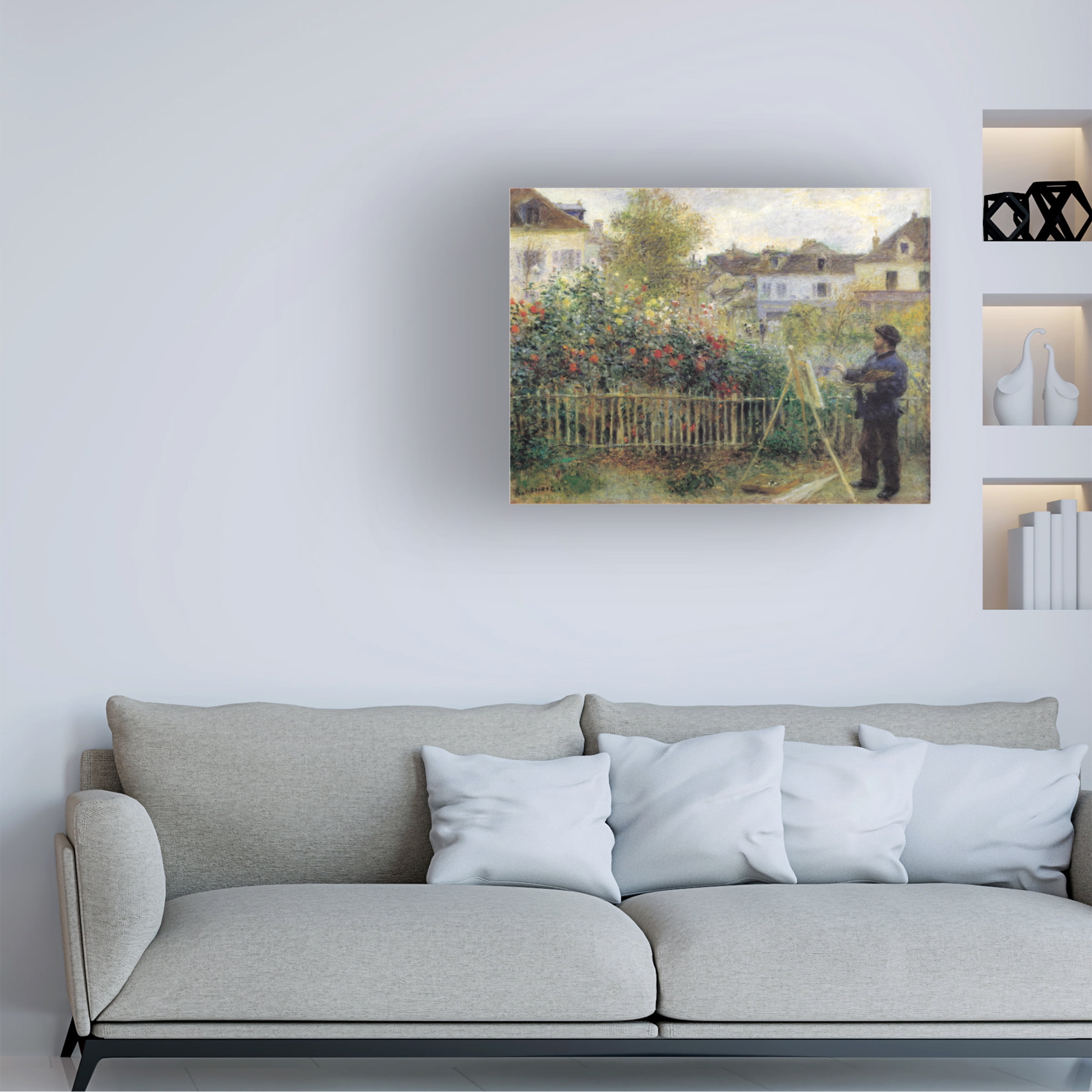Pierre-Auguste Renior 'Monet Painting Garden' Canvas Art