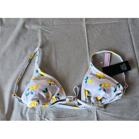 Lemon Tie-Front Triangle Bikini Swimsuit Top | Wild Fable | NWT XS
