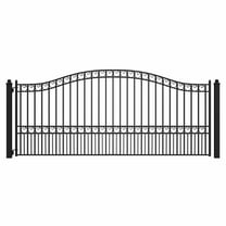 ALEKO Steel Single Swing 14 x 6 ft Black Driveway Gate Paris Style