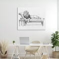 thumbnail image 2 of Stupell Industries Lounging Beast Lion Canvas Wall Art design by Victoria Barnes, 30 x 40, 2 of 7