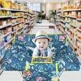 thumbnail image 2 of Shopping Cart Cover for Baby 2-in-36 High Chair Cover with Safety Harness Multifunctional Grey Pattern Cart Covers for Babies Soft Padded Grocery Cart Cover for Baby Boy Girl, 2 of 4