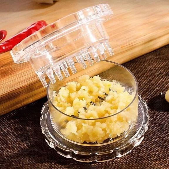 FSAGAE Garlic Crusher Mincer Chopper Squeezer Stainless Steel Kitchen Tool Easy Cleaning Clear