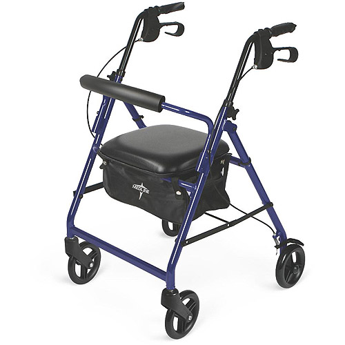 Medline Combination Rollator/Transport Wheelchair, Blue